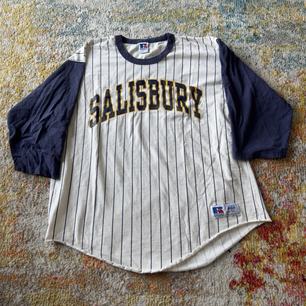 VINTAGE 90s RUSSELL ATHLETIC SALISBURY BASEBALL JERSEY L